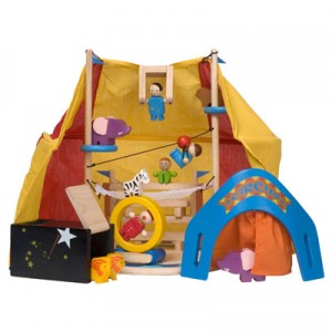 wooden circus toys