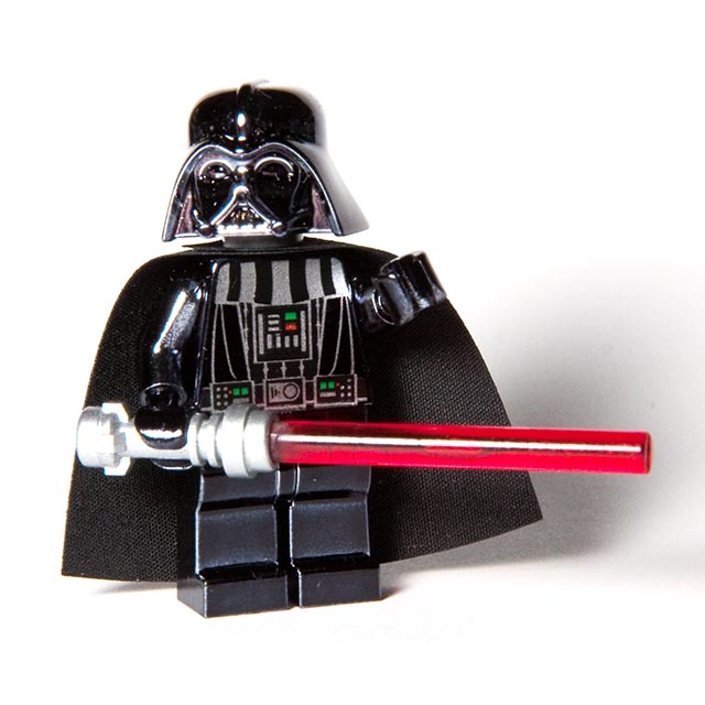 chrome lego darth vader