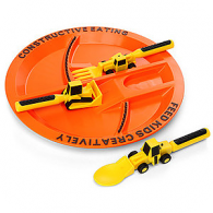 Construction Plate and Utensil Set